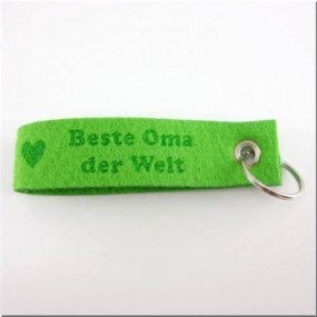 Filzanhänger mit Textgravur