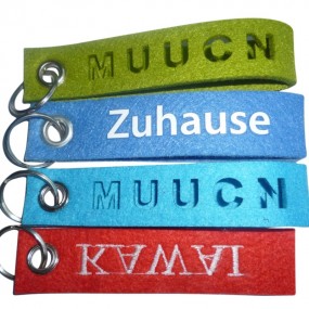 Filzanhänger bedrucken oder besticken mit Ihrem Logo od...